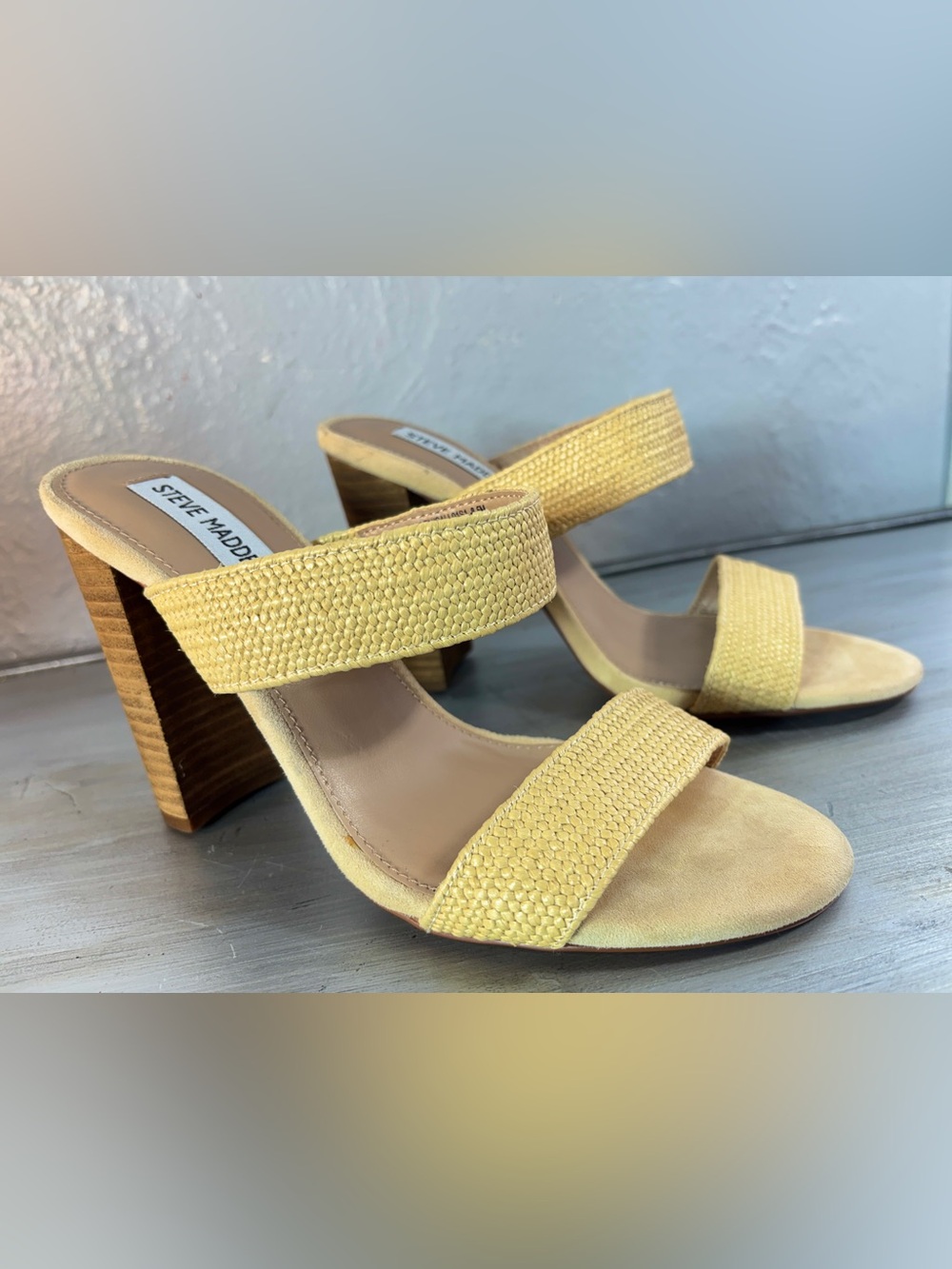 Steve Madden Callen Sandal in Natural Beige Raffia Size 8 1/2 - Picture 7 of 13